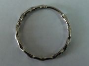Кольцо-основа для брелока серебряная, кольцо рифленое упрочненное