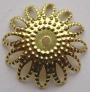 Розетка звездочка золотая 17 мм