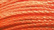 Шнур плетеный 3 мм иск. кожа оранжевый