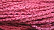Шнур плетеный 3 мм иск. кожа розовый