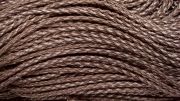 Шнур плетеный 3 мм иск. кожа коричневый